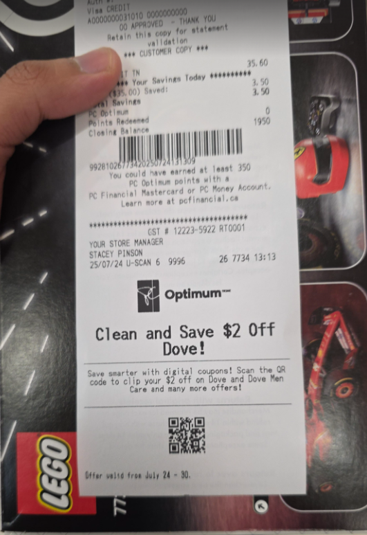 Loblaws receipt offer live