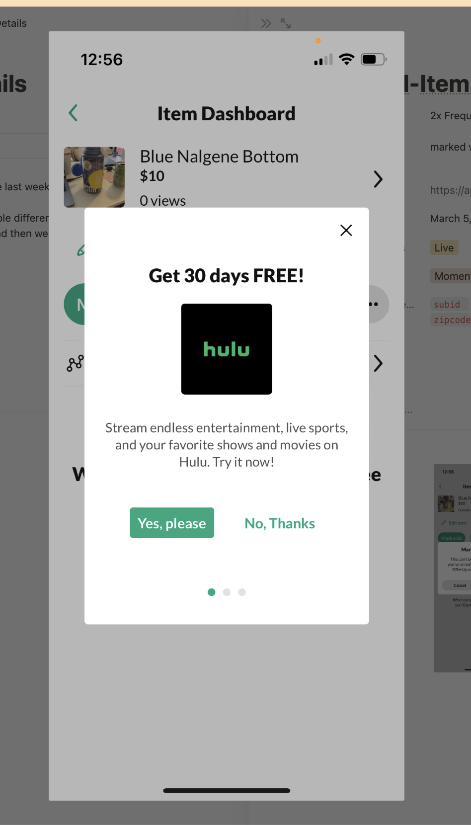 OfferUp mark item sold live