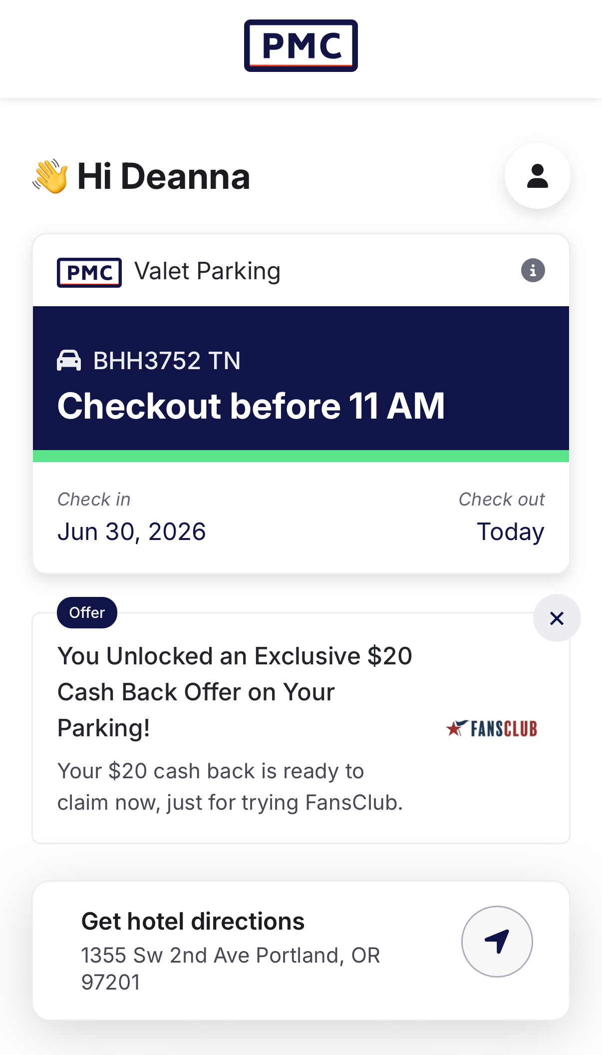 PMC checkout live