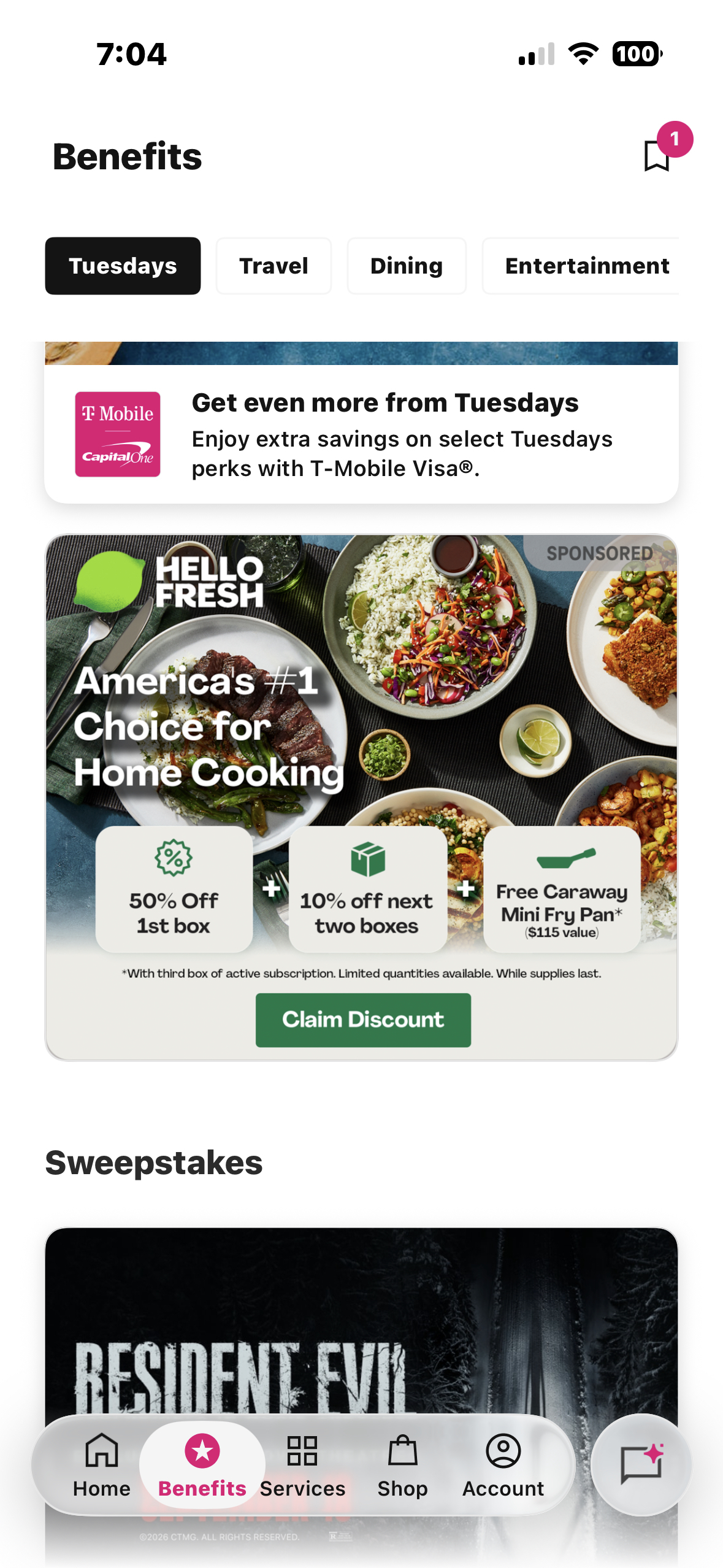 T-Mobile Tuesdays benefits feed live